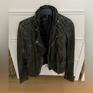 COPY - All Saints Cargo Leather Biker Jacket